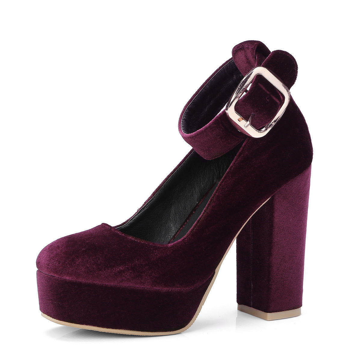 Simple sexy nightclub high heel single shoe suede - O Retalho