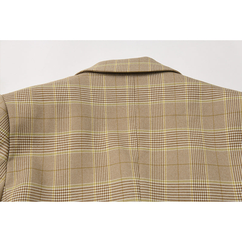 Blazer xadrez com detalhe de cinto - O Retalho