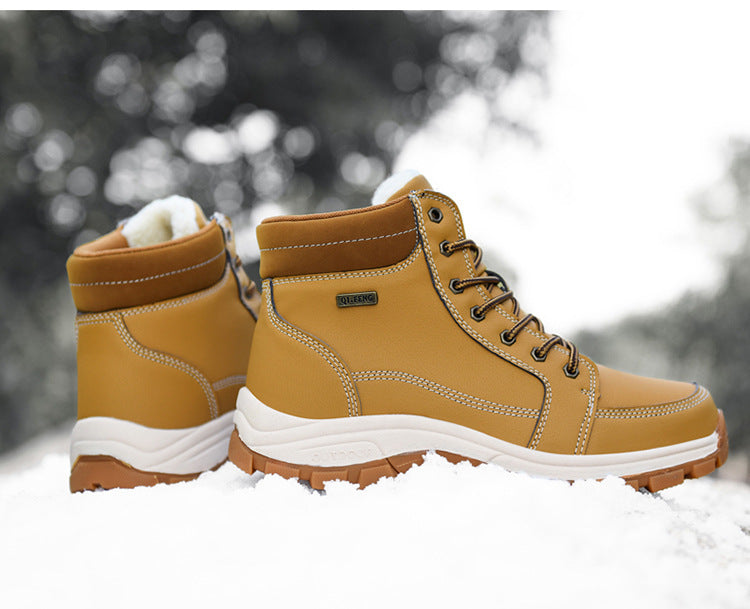 Botas masculinas de couro antiderrapante - O Retalho