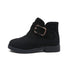 Botas infantis de couro com fecho dourado - O Retalho