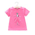 camiseta de algodão para meninas com desenhos animados - O Retalho