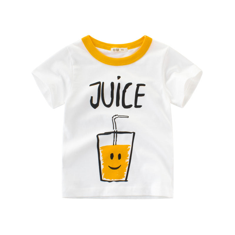 camisetas infantis de verão, manga curta - O Retalho