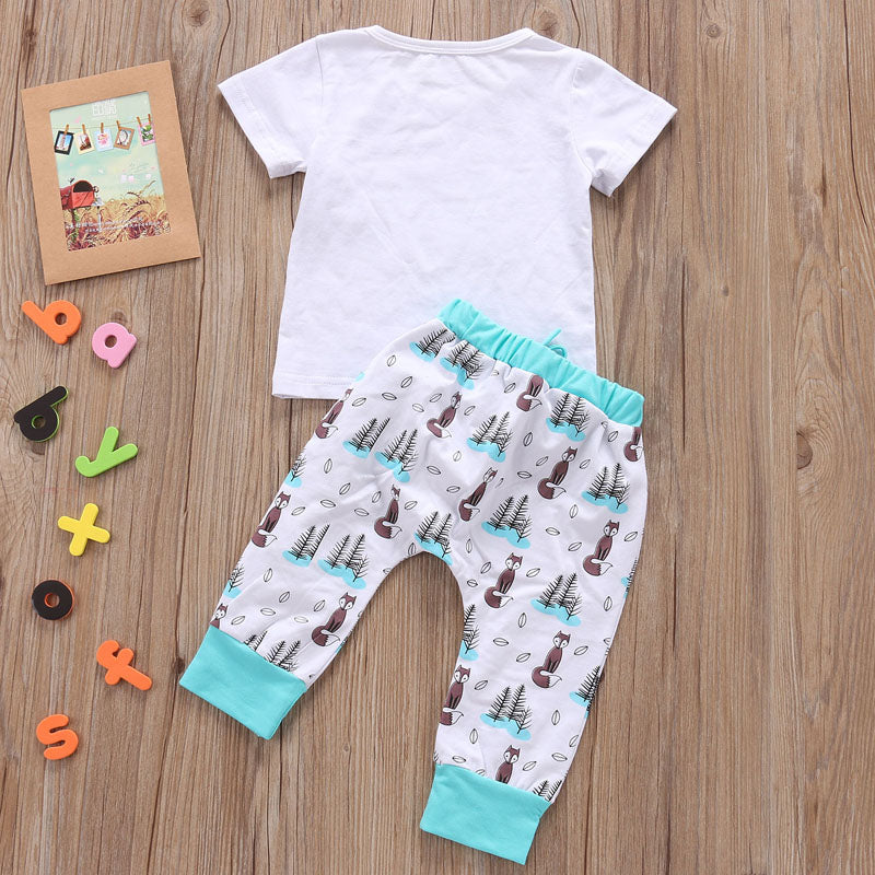 Conjunto de Roupas para Bebê Recém-Nascido: Camiseta Tops + Calças, Conjunto para Meninos e Meninas. - O Retalho