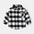 🤩Camisa xadrez de manga comprida para meninos - O Retalho