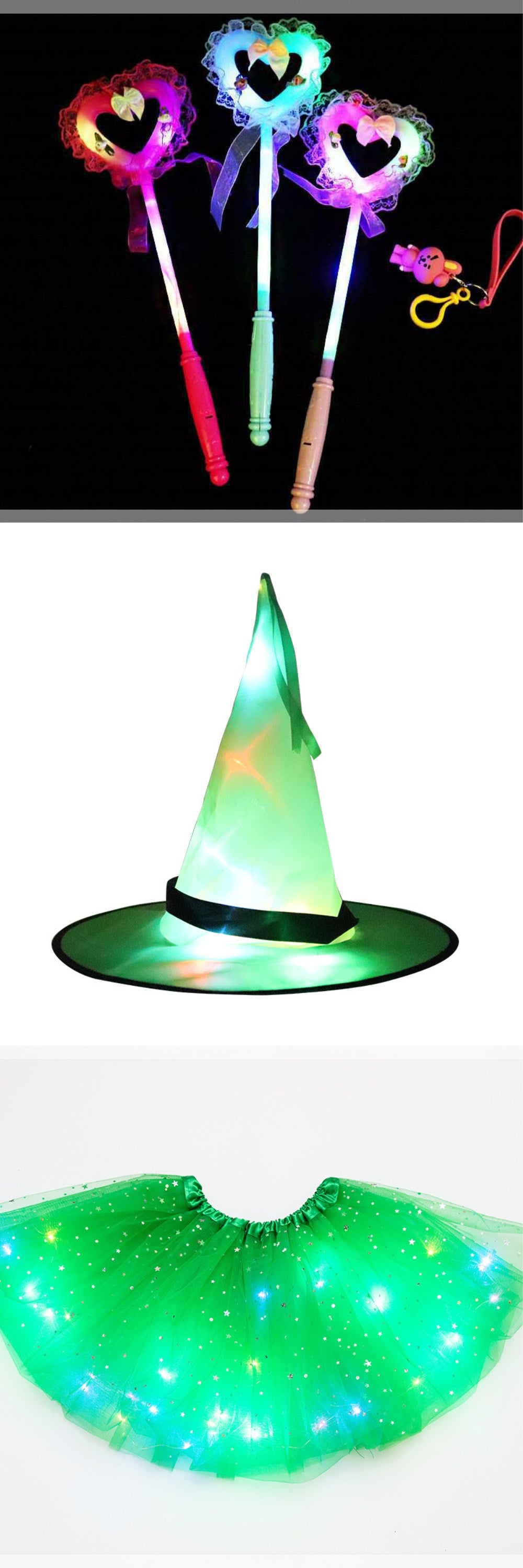 Magical & Luminous LED Princess Halloween Tutu Skirt Sequins Shiny Skirt - O Retalho