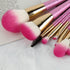 Conjunto de 10 Pincéis de Maquiagem 3D Rosa - O Retalho