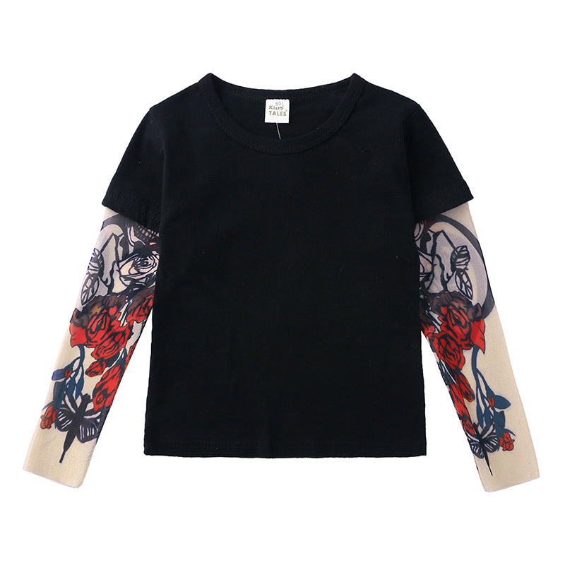 Camiseta de menino com desenho de tatuagem - O Retalho
