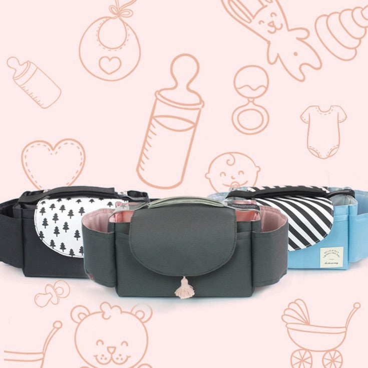 Bolsa organizadora multifuncional para carrinho de bebê - O Retalho