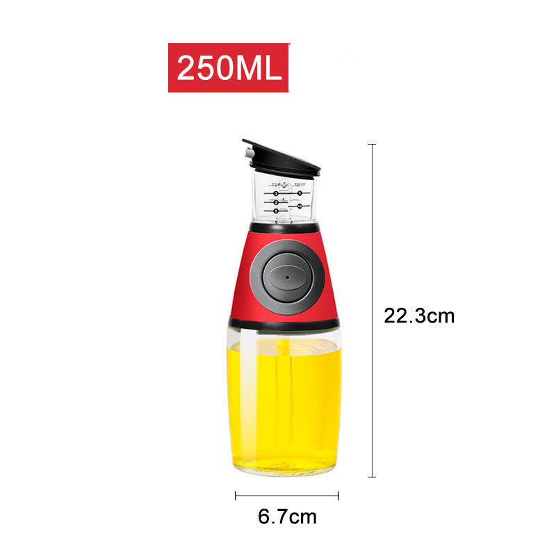 Garrafa de Vidro Medidora de 500ml - Garrafa de Óleo e Molho de Soja para Utensílios de Cozinha - O Retalho