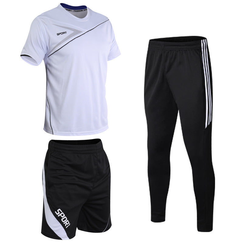T-shirt Casual Meia Manga Roupa Desportiva, Três Peças - O Retalho