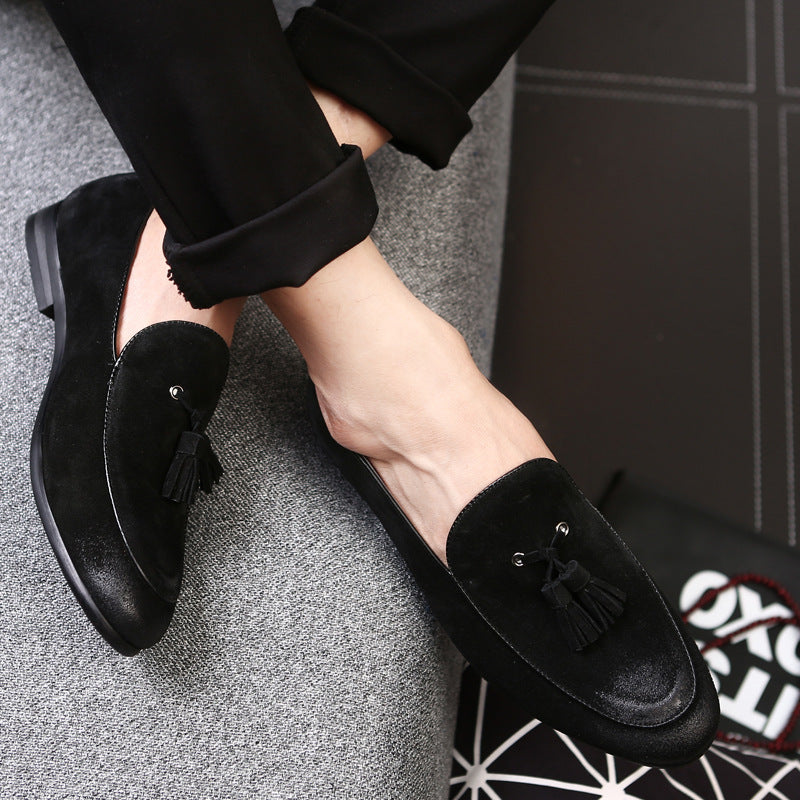 sapatos casual mocassins veludo masculinos - O Retalho
