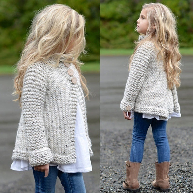 Girls cardigan sweater coat - O Retalho