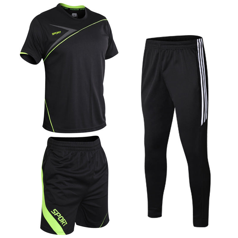 T-shirt Casual Meia Manga Roupa Desportiva, Três Peças - O Retalho