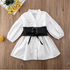 vestido branco evasê para meninas - O Retalho
