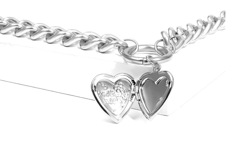 Colar Choker de Coração em Metal para Mulheres. - O Retalho