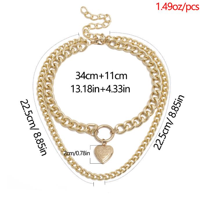 Colar Choker de Coração em Metal para Mulheres. - O Retalho