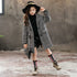 Gray plaid houndstooth coat for girls - O Retalho