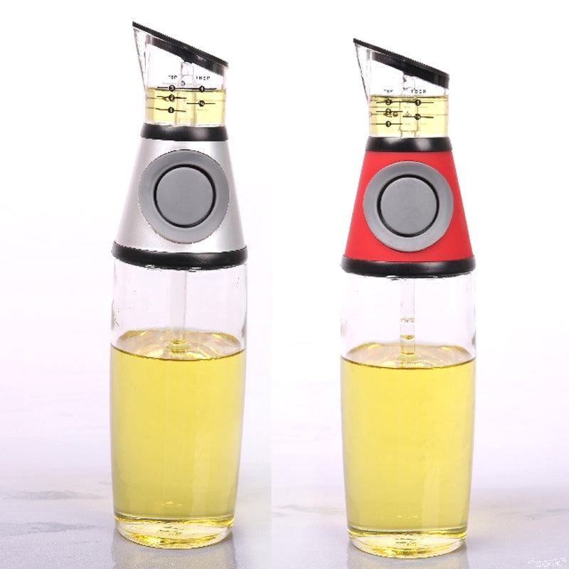 Garrafa de Vidro Medidora de 500ml - Garrafa de Óleo e Molho de Soja para Utensílios de Cozinha - O Retalho