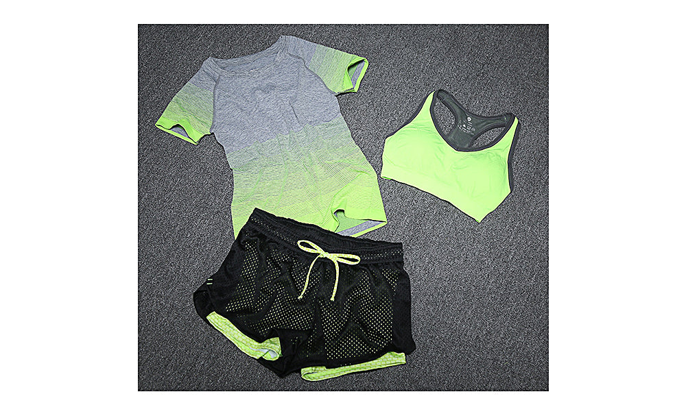 Conjunto Feminino de Yoga com 3 Peças - Estilo e Desempenho para Seus Treinos de Verão - O Retalho