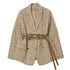 Blazer xadrez com detalhe de cinto - O Retalho