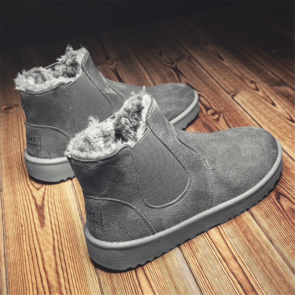 Botas de couro e veludas, adequadas para inverno - O Retalho