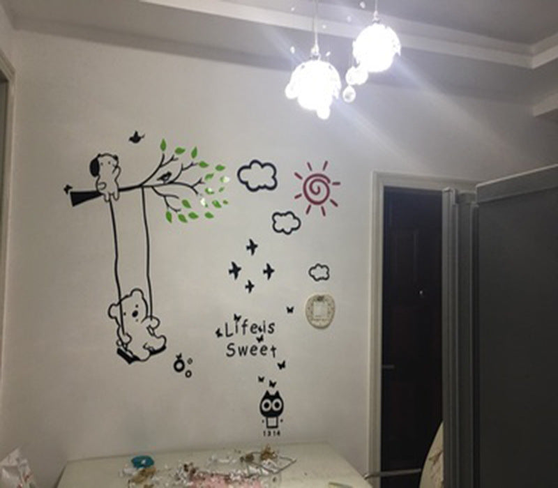 Quarto de crianças TV fundo parede sala de estar adesivos - O Retalho