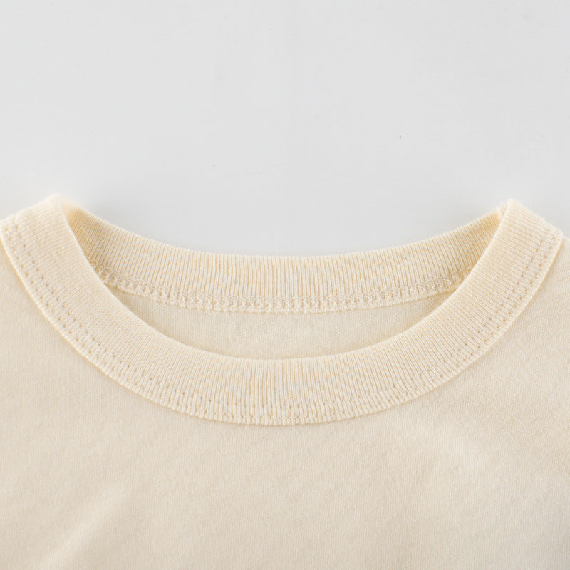 Camiseta de manga curta com arco íris para meninas de verão - O Retalho
