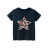Camiseta infantil de manga curta para meninas no verão - O Retalho