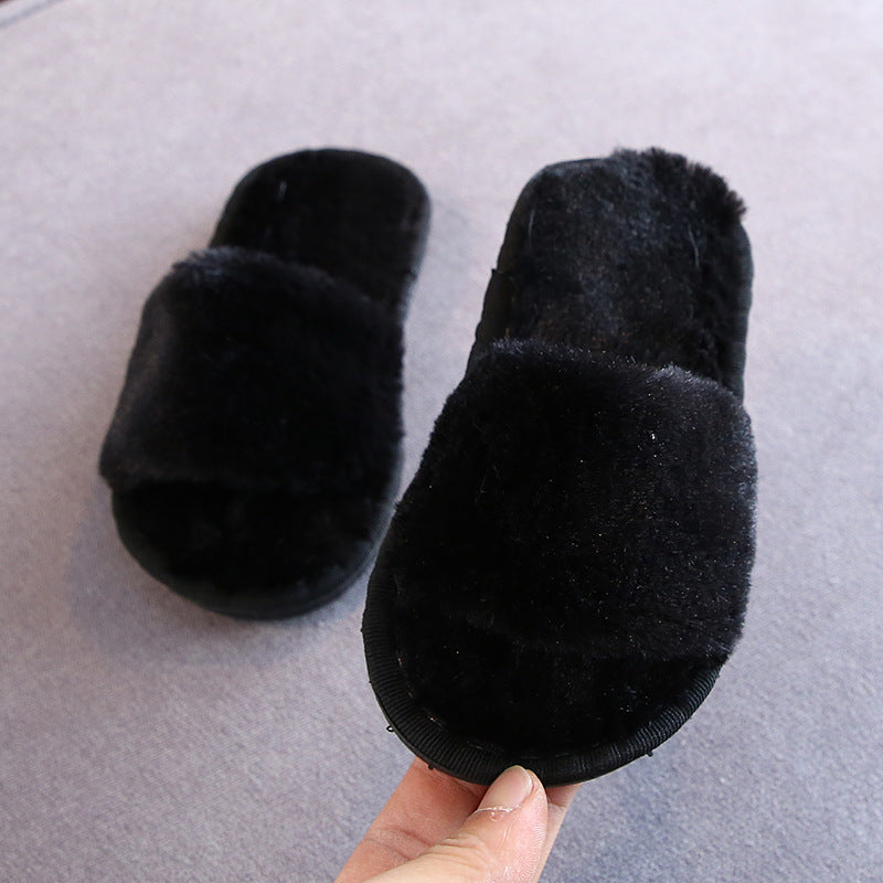 Novos chinelos de algodão para crianças de inverno, chinelos internos para casa - O Retalho