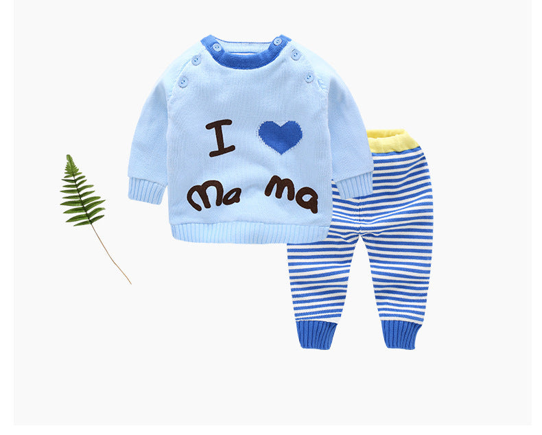 Conjunto de fato treino para bebê, jaqueta grossa e calça - O Retalho