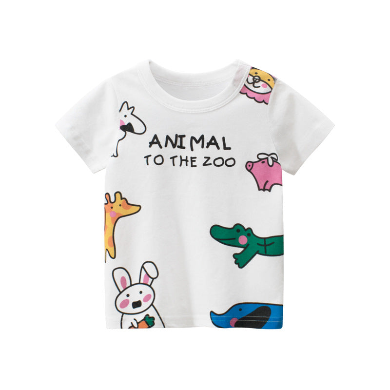 Camiseta feminina de manga curta para crianças - O Retalho