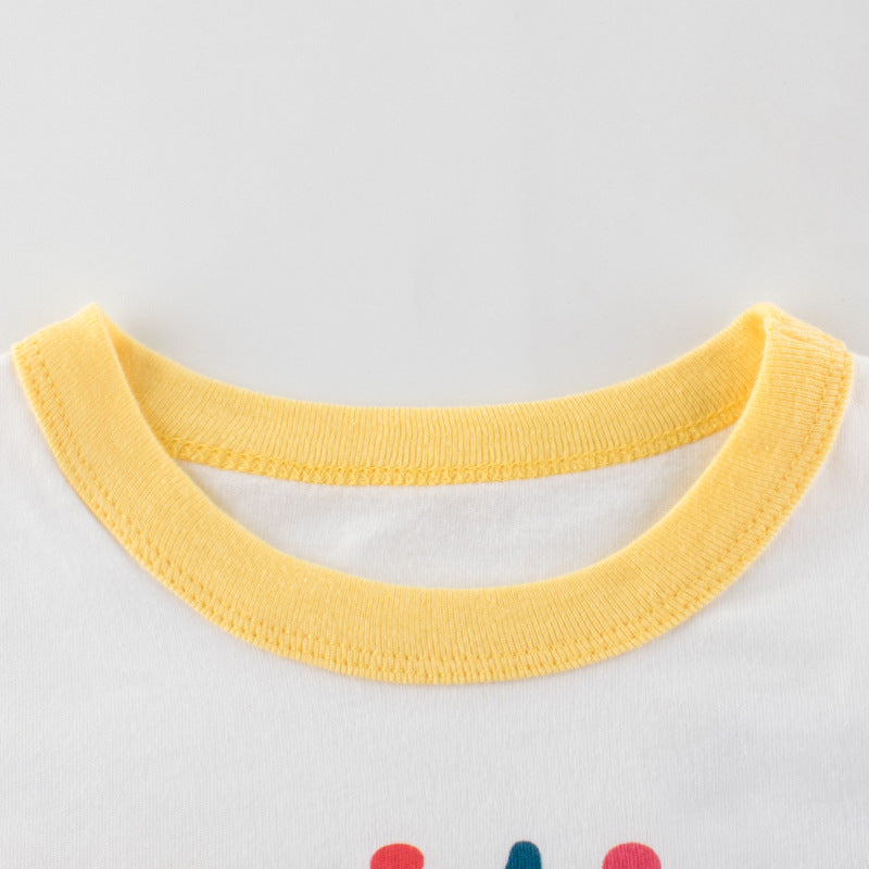Short Sleeve T Shirt Cartoon Baby Clothes - O Retalho