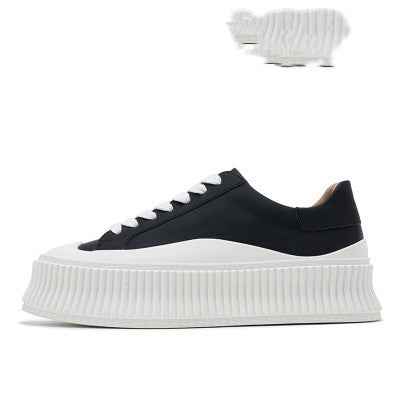 Thick Bottom Inside Increase Small White Shoe Female INS Tide - O Retalho
