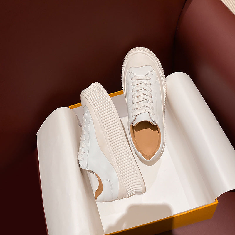 Thick Bottom Inside Increase Small White Shoe Female INS Tide - O Retalho