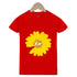 Camiseta de algodão para meninas de manga curta para verão - O Retalho