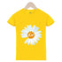 Camiseta de algodão para meninas de manga curta para verão - O Retalho