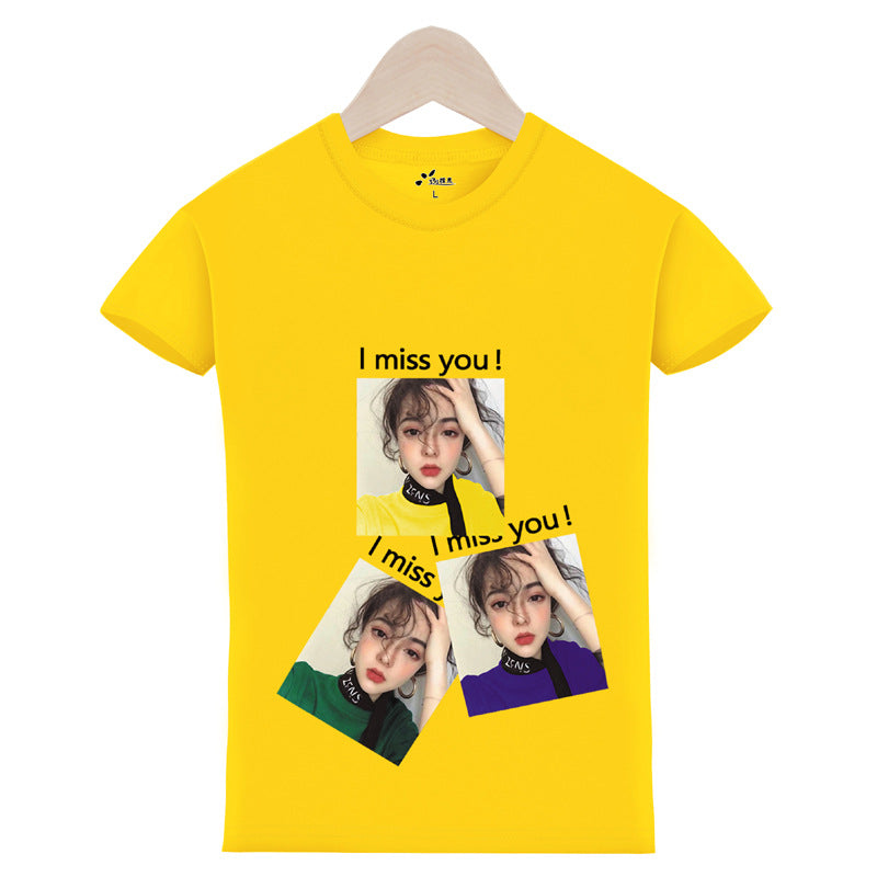 Camiseta de algodão para meninas de manga curta para verão - O Retalho