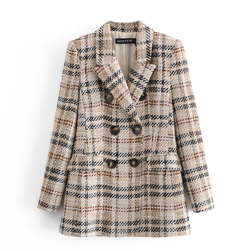 Blazer Casual com Textura Xadrez - O Retalho