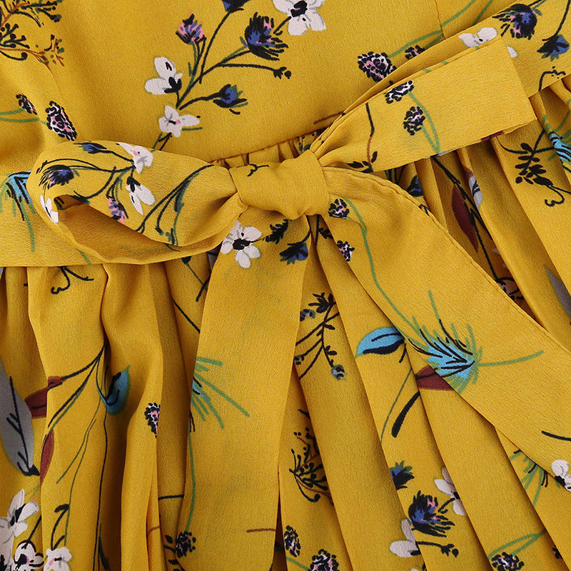 Vestido de manga longa florido de criança - O Retalho