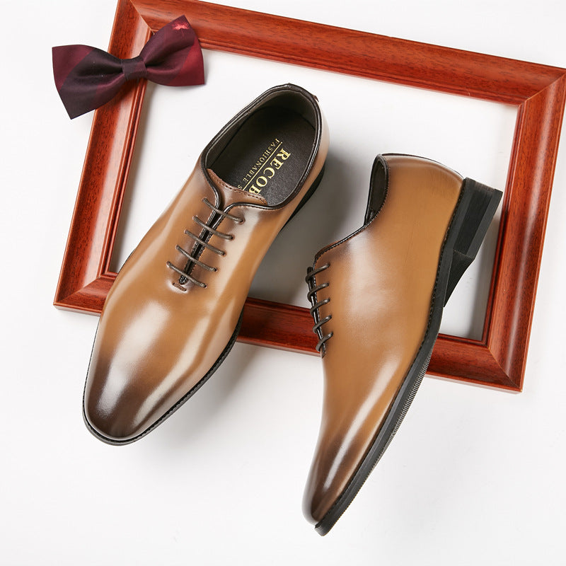 sapatos de couro polido à mão para homens - O Retalho