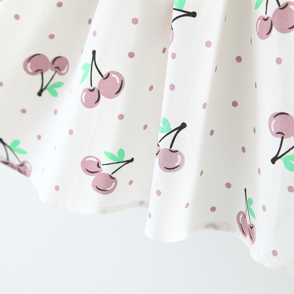 Vestido de verão para meninas com estampa de flores - O Retalho