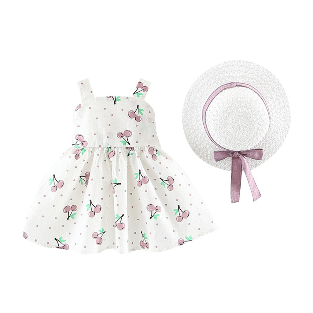 Vestido de verão para meninas com estampa de flores - O Retalho