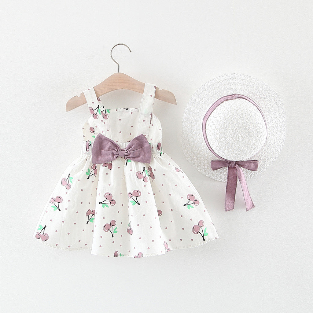 Vestido de verão para meninas com estampa de flores - O Retalho