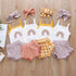 Fashion Three-Piece Baby Girl Sling Romper Plaid Shorts - O Retalho