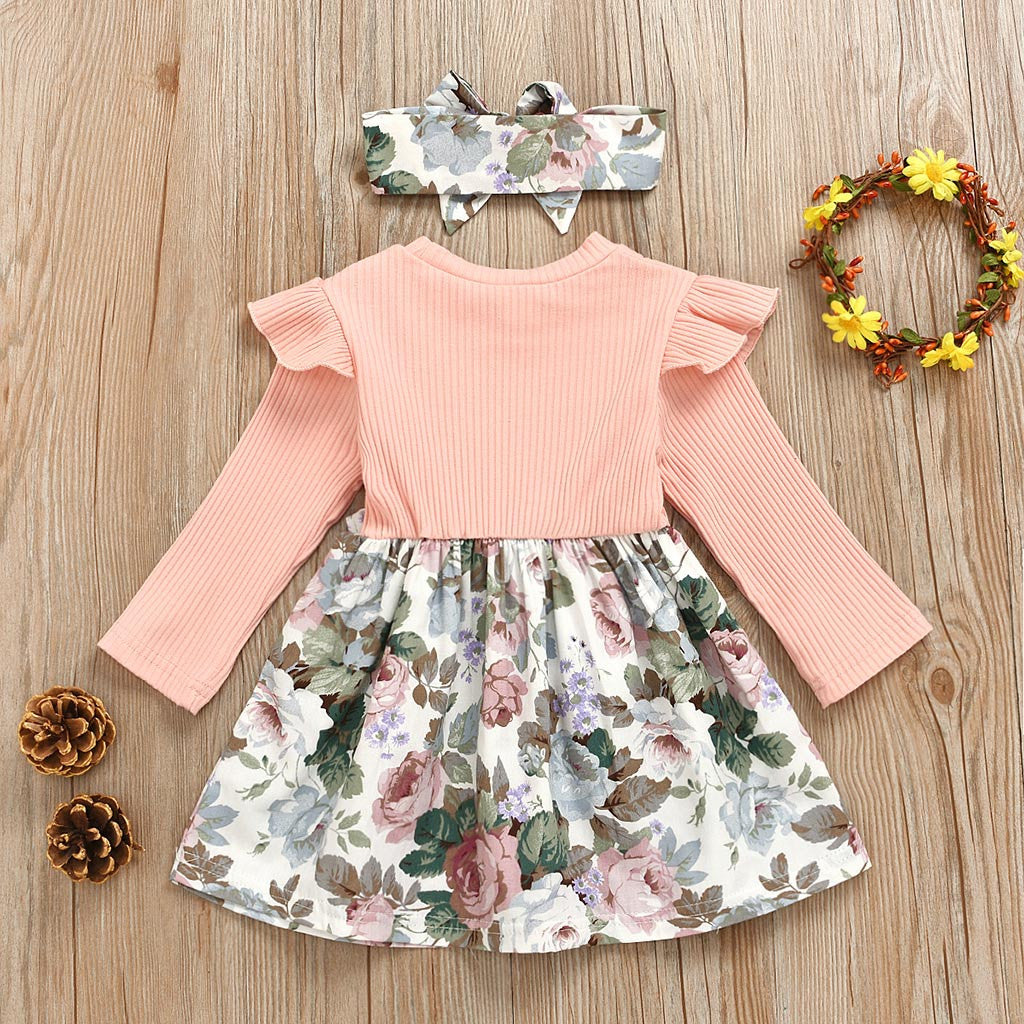 vestido de algodão elegante para meninas no inverno - O Retalho