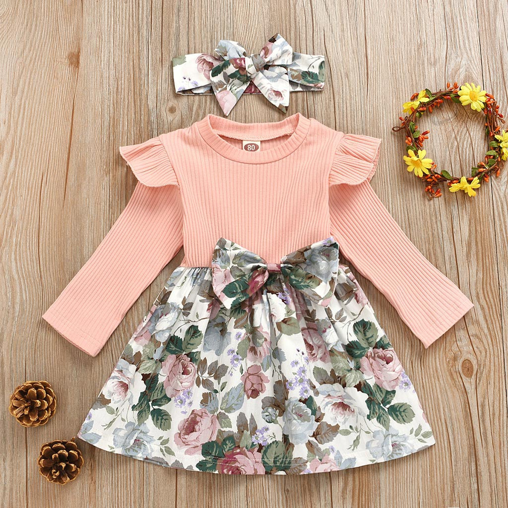 vestido de algodão elegante para meninas no inverno - O Retalho