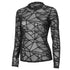 Blusa de Malha Transparente com Manga Longa - O Retalho