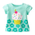 Girls' Cotton Short-sleeved T-shirt - O Retalho
