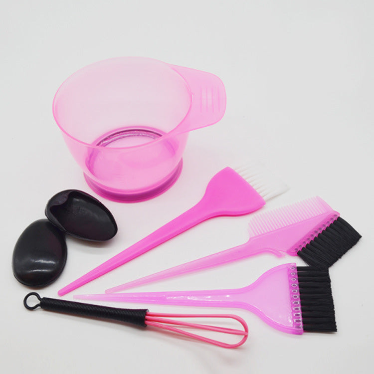 Conjunto de Tigelas e Pincéis para Tingimento de Cabelo com Toucas para Orelhas - Ferramentas de Beleza para Coloração de Cabelo - O Retalho
