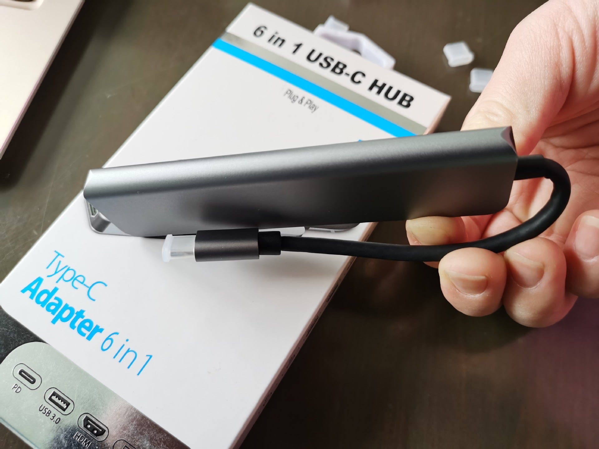 Adaptador multifuncional 6, 4k Hd Usb em 1 - O Retalho
